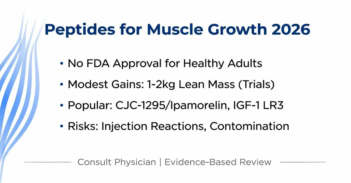Peptides for Muscle Growth 2026 Infographic