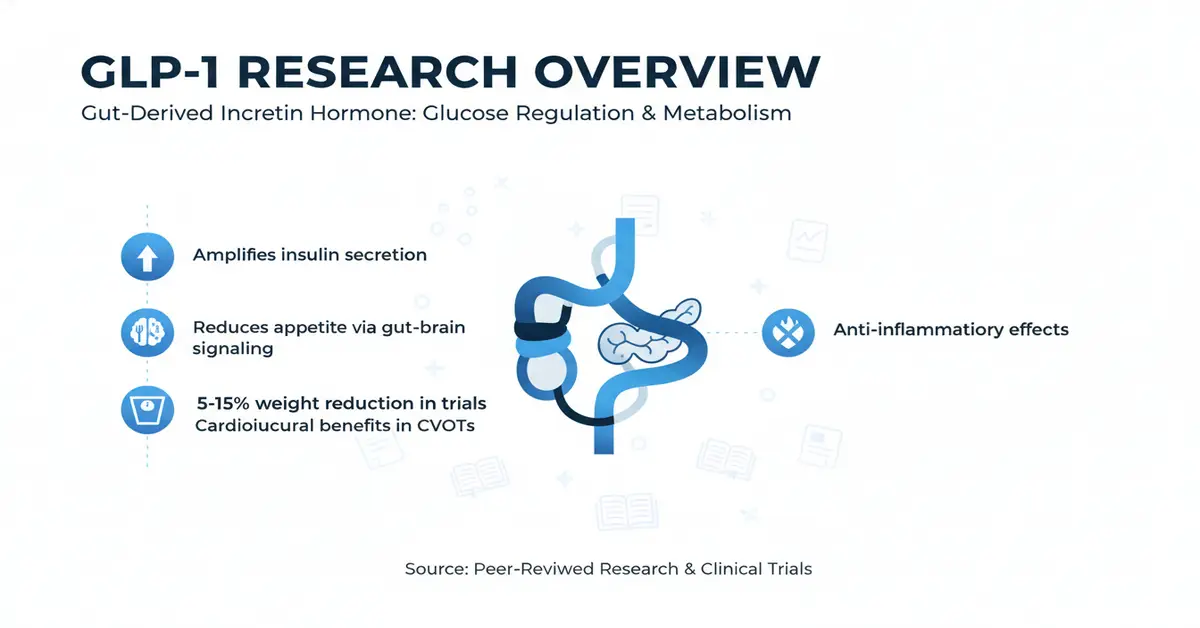 GLP-1 Research Overview - Gut-Derived Incretin Hormone Glucose Regulation & Metabolism