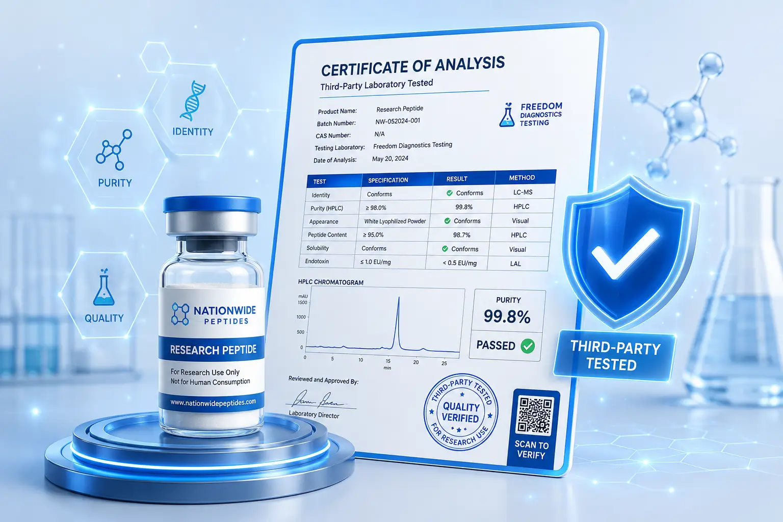 peptide vials quality documentation for research packaging review